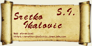 Sretko Ikalović vizit kartica